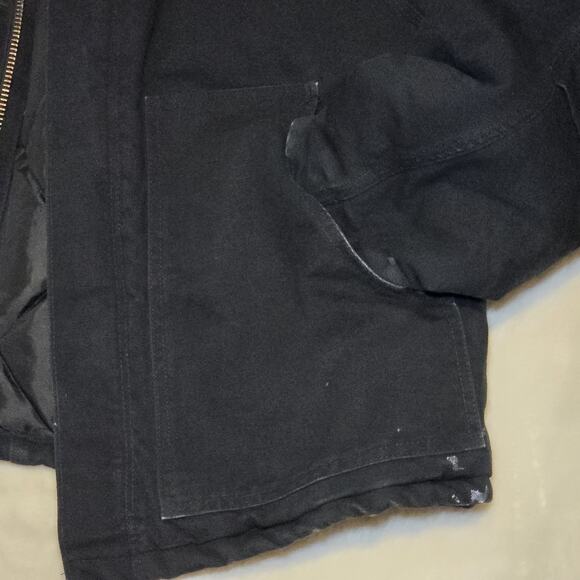 Vintage Carhartt Detroit Jacket J01 Made USA Blk Duck Quilted Lined Men’s Large - Picture 10 of 16